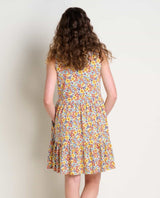 Toad&Co - Marley Tiered SL Dress | Barley Multi Floral Print - Sleeveless Knee-Length - Afterglow Market
