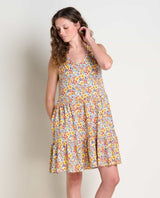 Toad&Co - Marley Tiered SL Dress | Barley Multi Floral Print - Sleeveless Knee-Length - Afterglow Market