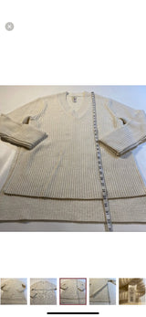 Athleta - NWOT $149 Athleta XXS Ivory Shasta Wool Blend Side Slit Oversized Sweater Tunic - Sweaters - Afterglow Market