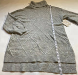 14th & Union - NWT 14th & Union M Diamond Knit Turtleneck Tunic Hi-Low Bishop Sleeve Sweater - Sweaters - Afterglow Market