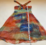 Marciano - NWT $158 Size XS Marciano 100% Silk Watercolor Tie Dye Pleated Bust Mini Dress - Dresses - Afterglow Market