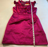 Z Spoke By Zac Posen - NWT $160 Z Spoke By Zac Posen Size 10 Vibrant Magenta Satin Ruffle Sleeve Dress - Dresses - Afterglow Market