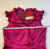 Z Spoke By Zac Posen - NWT $160 Z Spoke By Zac Posen Size 10 Vibrant Magenta Satin Ruffle Sleeve Dress - Dresses - Afterglow Market