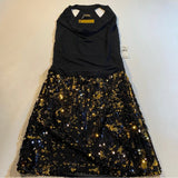 Alexia Admor - NWT $265 Alexia Admor Size XS Black & Gold Sequin Cowl Neck Party Dress - Dresses - Afterglow Market
