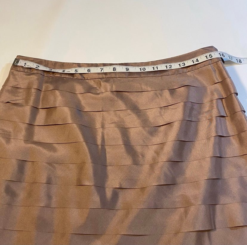 ATL Loft - NWT $80 ATL Loft Size 8 Mauve 100% Silk Tiered Skirt Fully Lined - Skirts - Afterglow Market