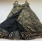Milly - NWT $895 Milly Size 0 Haley Silk Blend Devore-Chiffon Wavy Gold Wrap Dress - Dresses - Afterglow Market