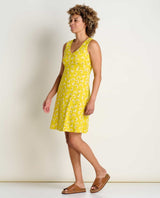 Toad&Co - Rosemarie SL Dress | Sulphur Half Daisy Print - Sleeveless Knee-Length - Afterglow Market