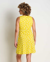 Toad&Co - Rosemarie SL Dress | Sulphur Half Daisy Print - Sleeveless Knee-Length - Afterglow Market