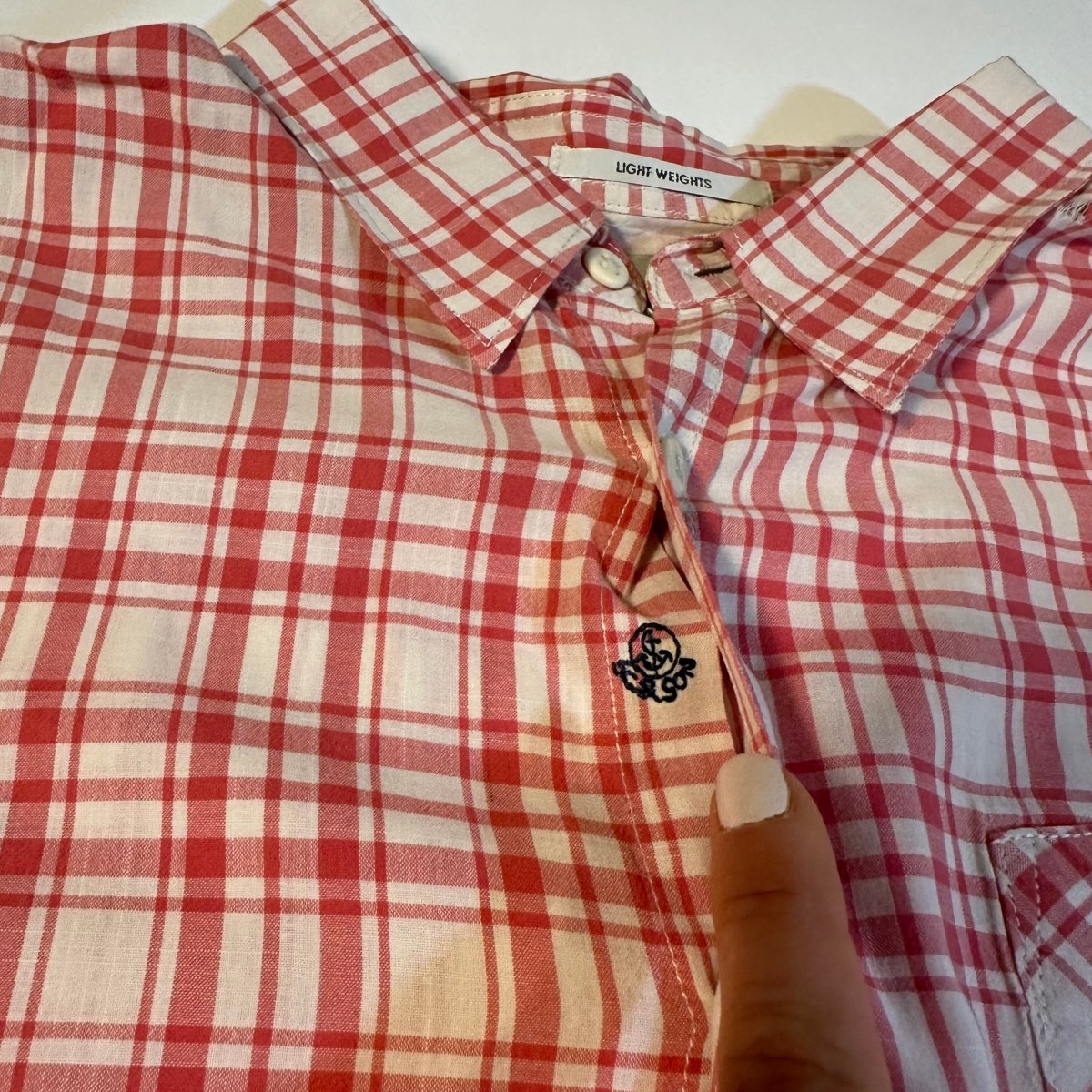 Scotch & Soda - Scotch And Soda Size L Red Plaid Button Up “Light Weights” Long Sleeve Shirt - Shirts - Afterglow Market