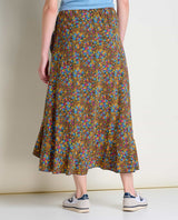 Sunkissed Wrap Skirt | Black Micro Floral Print