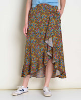Sunkissed Wrap Skirt | Black Micro Floral Print