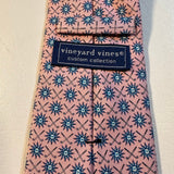 Vineyard Vines - Vineyard Vines Custom Collection Silk Handmade Pink Neck Tie W/ Golf Clubs & Sun - Neckties - Afterglow Market