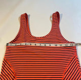 Zella - Zella Size S Bright Coral Striped Scoop Neck Wicking Workout Athletic Tank Top - Tanks - Afterglow Market